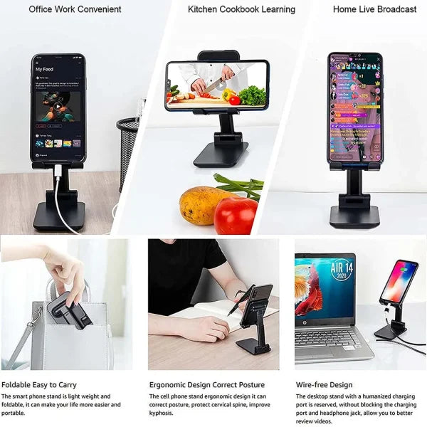 Universal Adjustable Mobile Phone / Tablet Folding Holder Stand